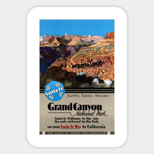 Vintage Travel Poster USA Grand Canyon Sticker